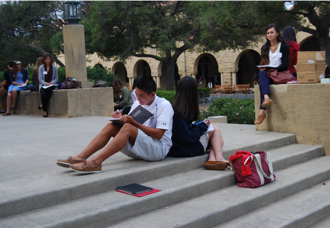 Students studying 