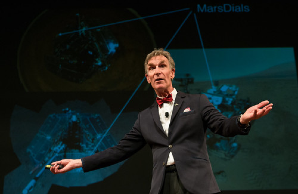 Bill Nye presenting