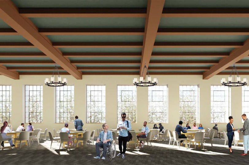 Rendering of the great hall