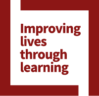 Improving lives through learning signature (red color)