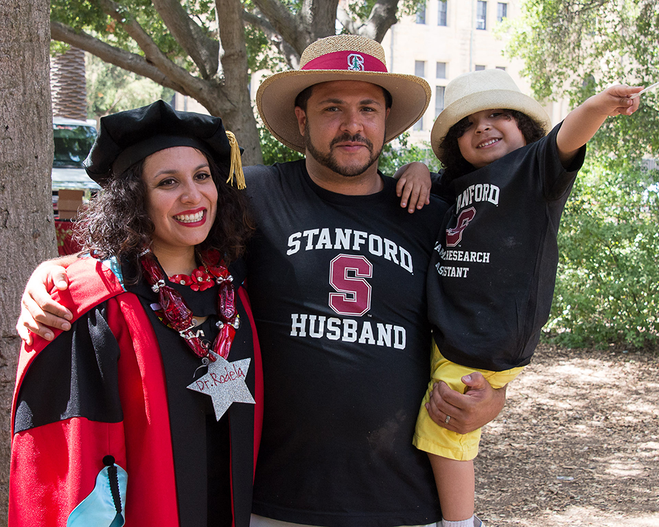 Ph.D. graduate Katherine Rodela and family