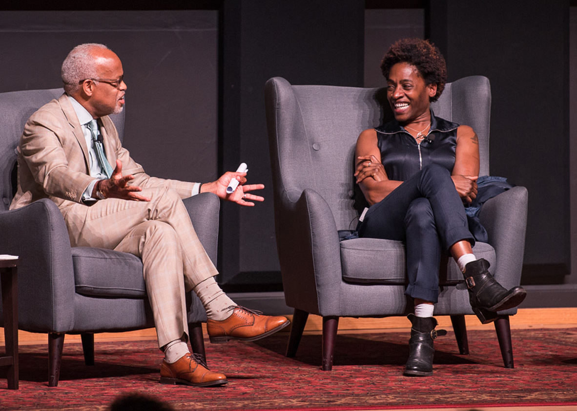 Picture of Harry Elam and Jacqueline Woodson by Steve Castillo