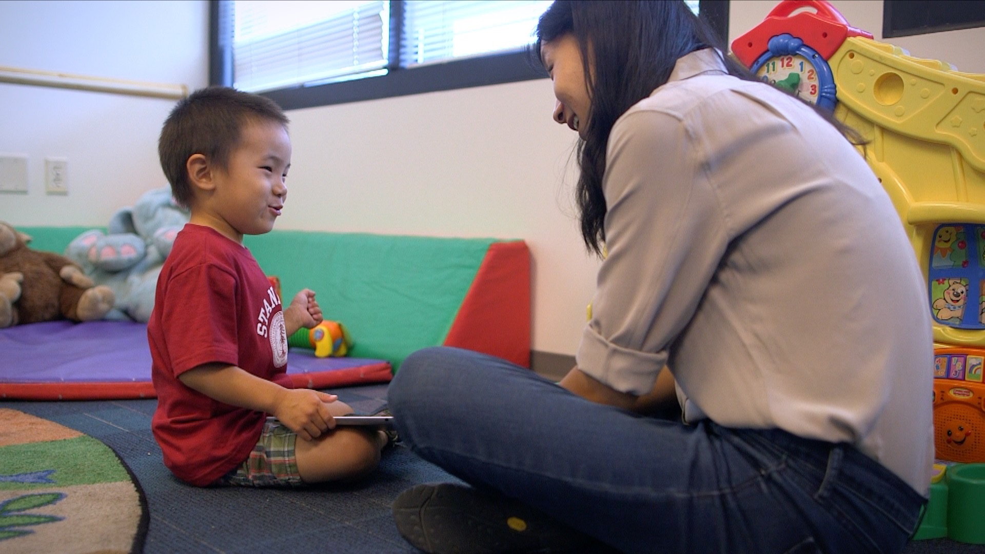 Stanford GSE student Karen Wang developed an app to help autistic children. (Kurt Hickman / Stanford News Service)