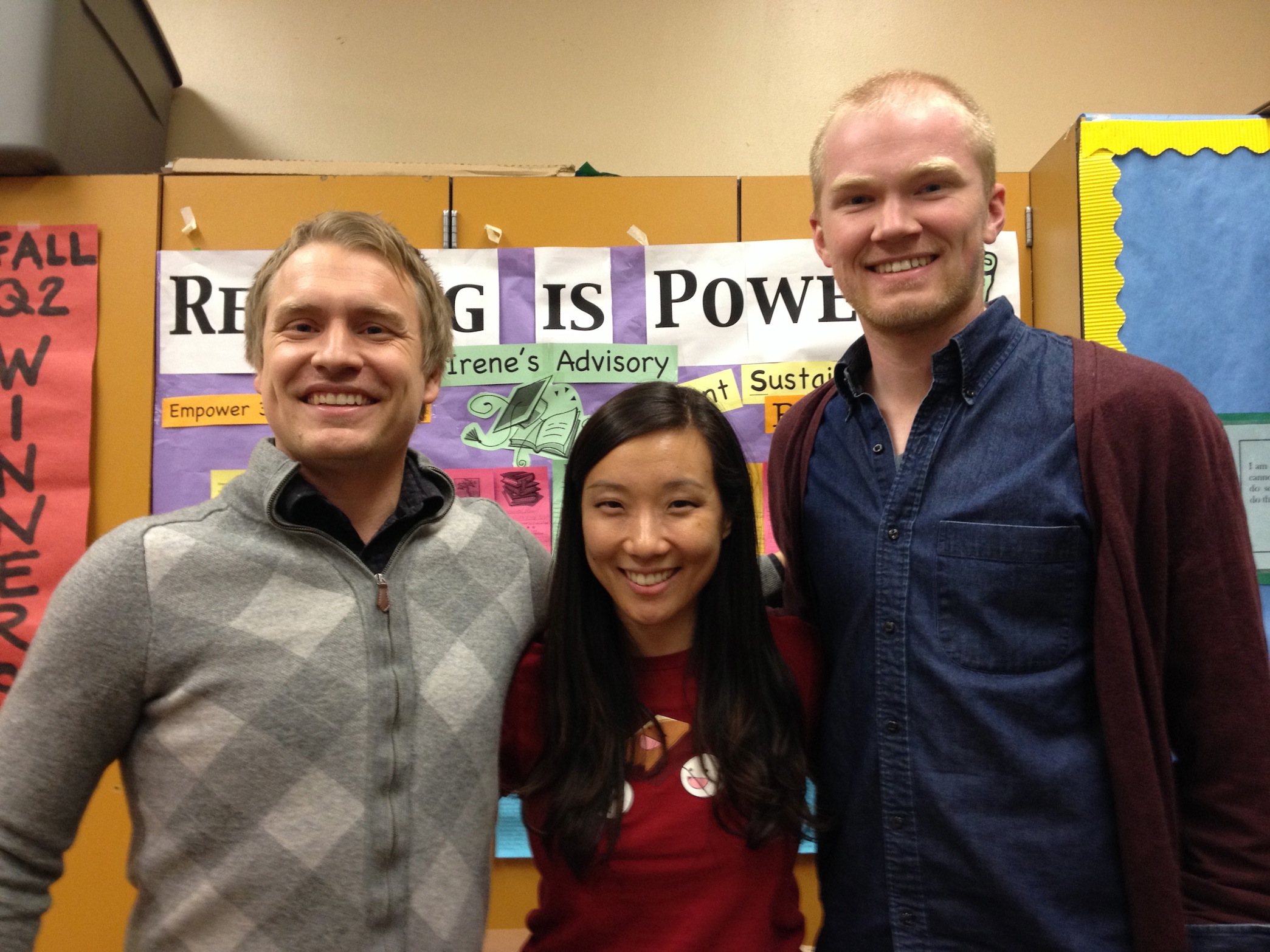 Irene Kim, David Hansen and Kyle Svingen of Oakland International High School in Oakland, Ca