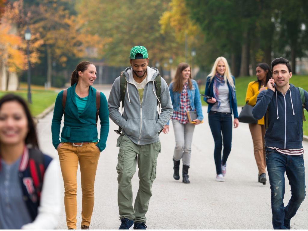 Picture of students walking