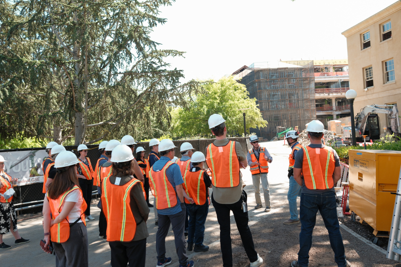 Faculty and staff enjoyed a tour of the construction site with senior project managers Mike Mithen and Jeff Ivey, as well as assistant dean Olivia Crawford on May 9, 2024 (Photo: Ryan Zhang)