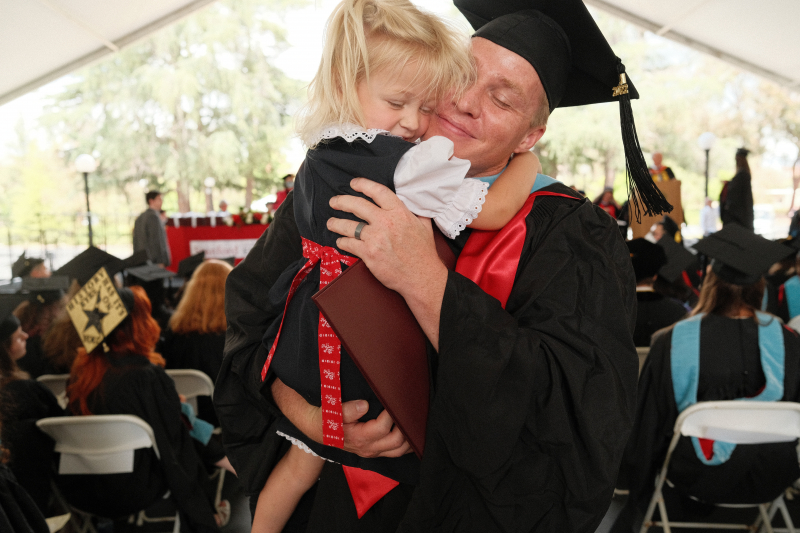 Friends and family—even the youngest ones—were thrilled to celebrate the graduates.