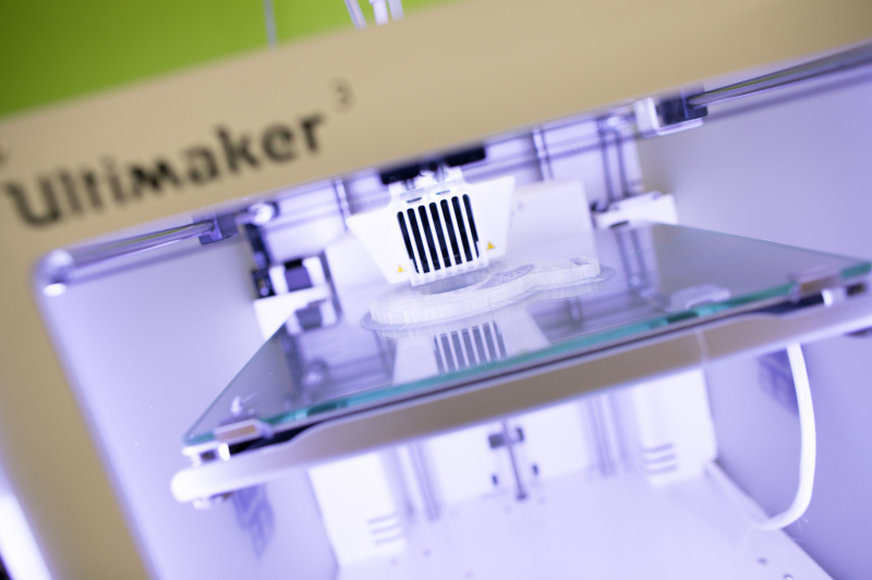 One of the Makery&#039;s two 3D printers