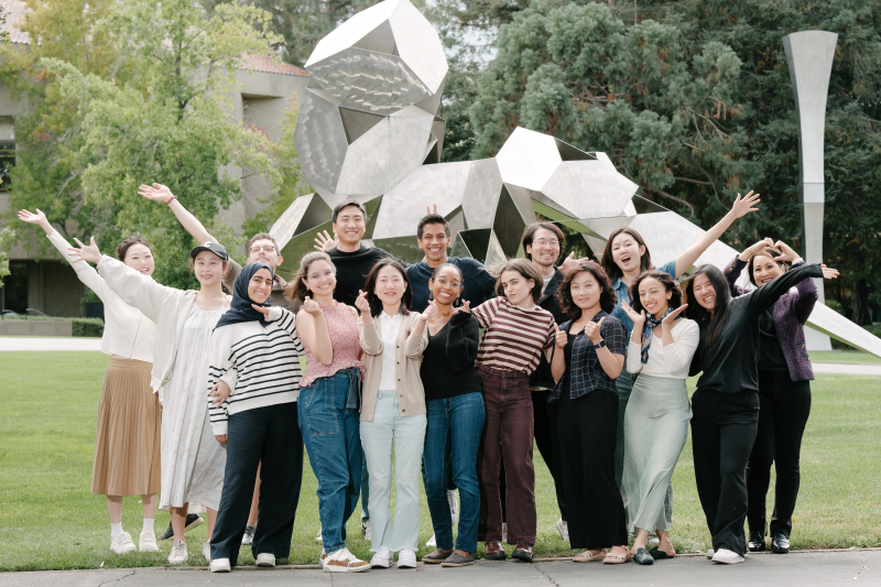 The newest cohort of International Comparative Education master’s students, with program director Christine Min Wotipka (far right) (Photo: Ryan Zhang)