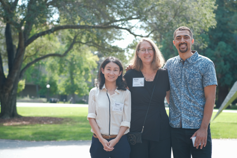 The LDT teaching team (from left): co-instructor Karen Wang, MA &#039;15; GSE Senior Lecturer and LDT Director Karin Forssell, MA &#039;92, PhD &#039;11; and co-instructor Soren Rousseau Rosier, Ph&#039;D &#039;22