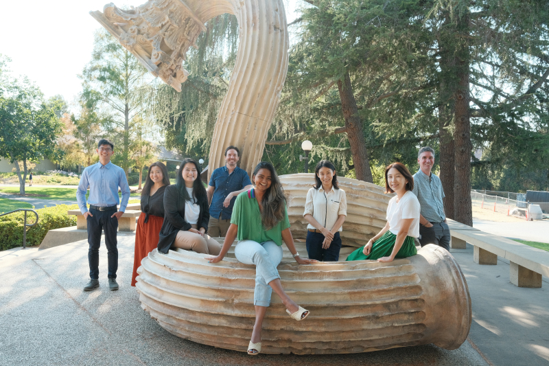 The annual event always brings LDT alumni back to campus. Pictured (from left): Brian Chien, MS ’21; Minette Chan, MA ’02; Cali Nguyen, MS ’21; James Slaton, MA ’17; Kavindya Thennakoon, MS ’20; Karen Wang, MA ’15; Jaehi Jung, MA ’10; Chris Walsh, MA &#039;00