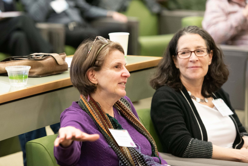 Maria Hernandez (left) is a math instructor at the North Carolina School of Science and Mathematics. Rachel Levy (right) is deputy executive director of the Mathematical Association of America.
