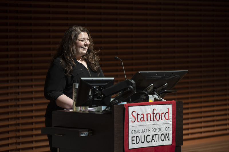 Kelly Boles, a GSE doctoral student who grew up in Central Appalachia, taught STEM students in one of the poorest congressional districts in the country. (Photo: Rod Searcey)