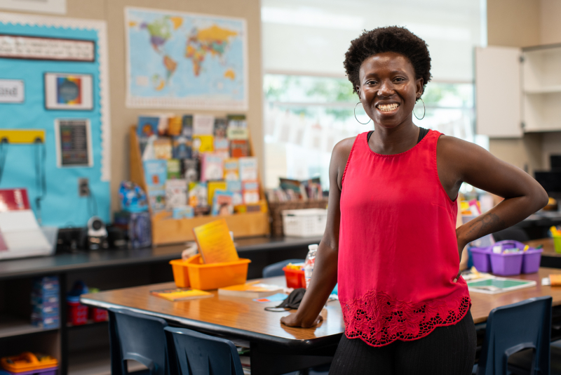 When Aminata Kalokoh-Odeh learned that STEP was partnering with the Sunnyvale School District on a summer school program this year, she jumped at the chance to participate. (Photo: Andrew Brodhead)