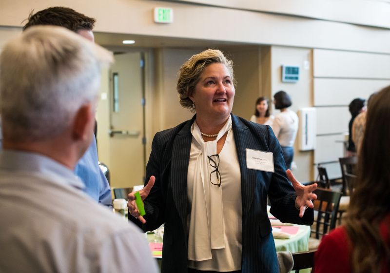 Mary Streshly, superintendent of Sequoia Union High School District