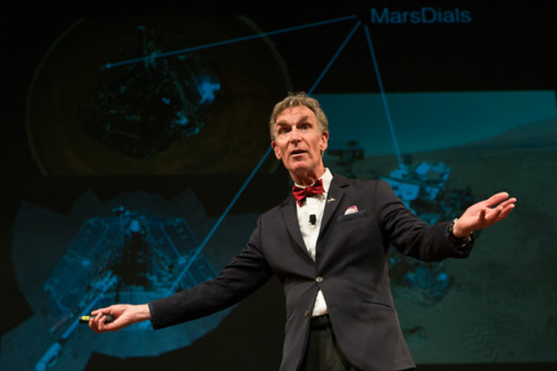 Bill Nye presenting