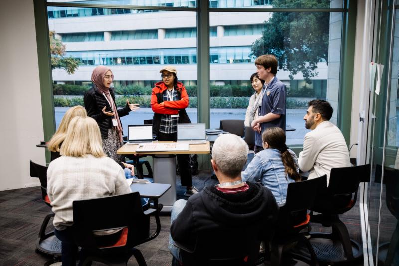 Hackathon participants collaborating