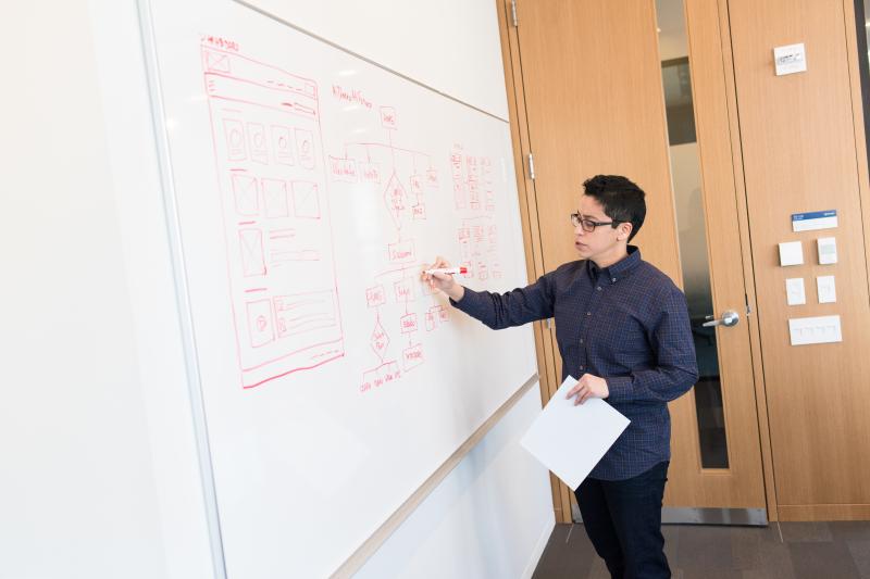 Photo of professor in classroom