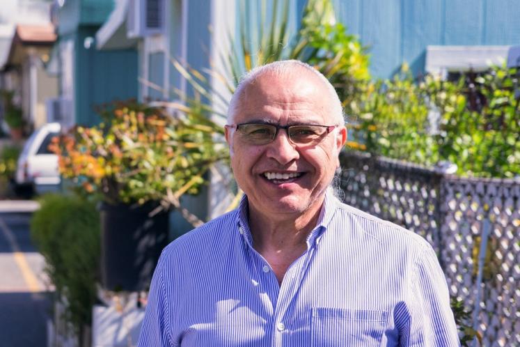 Professor Amado Padilla has done several surveys of residents at Buena Vista Mobile Home Park. (Photo: Marc Franklin)