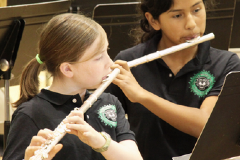 The foundation supports the district's middle school music program. (Photo: RCEF website)