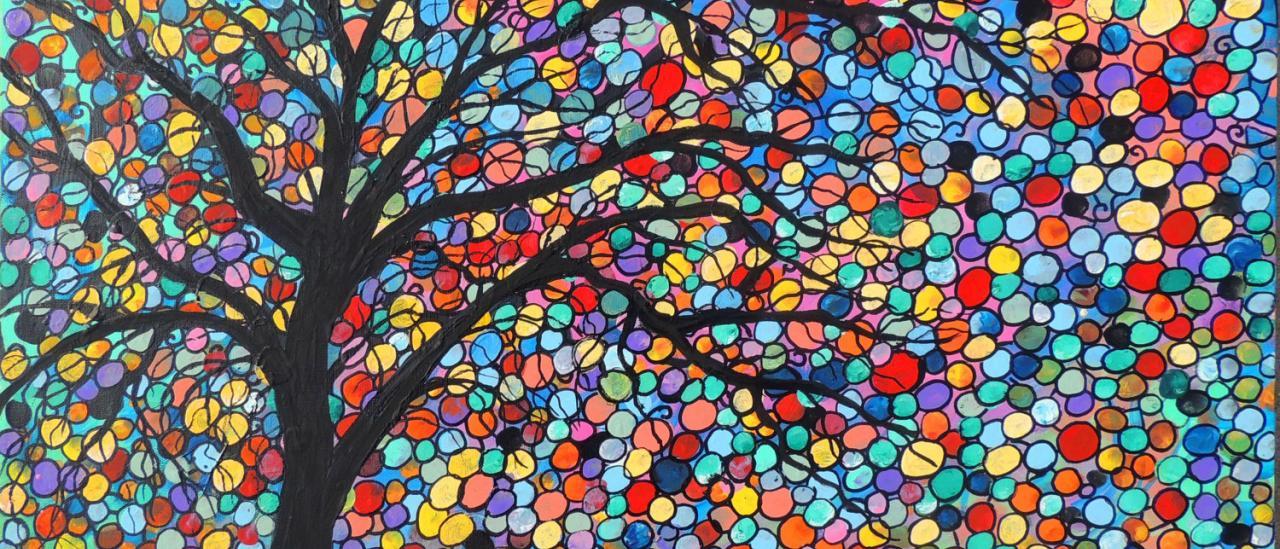 Image of a multicolored tree