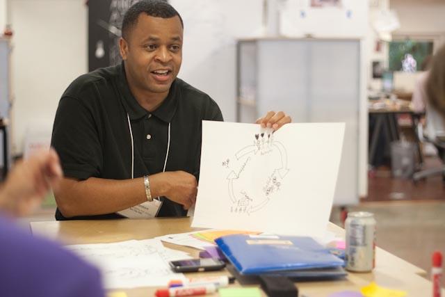 Photo of teacher in classroom