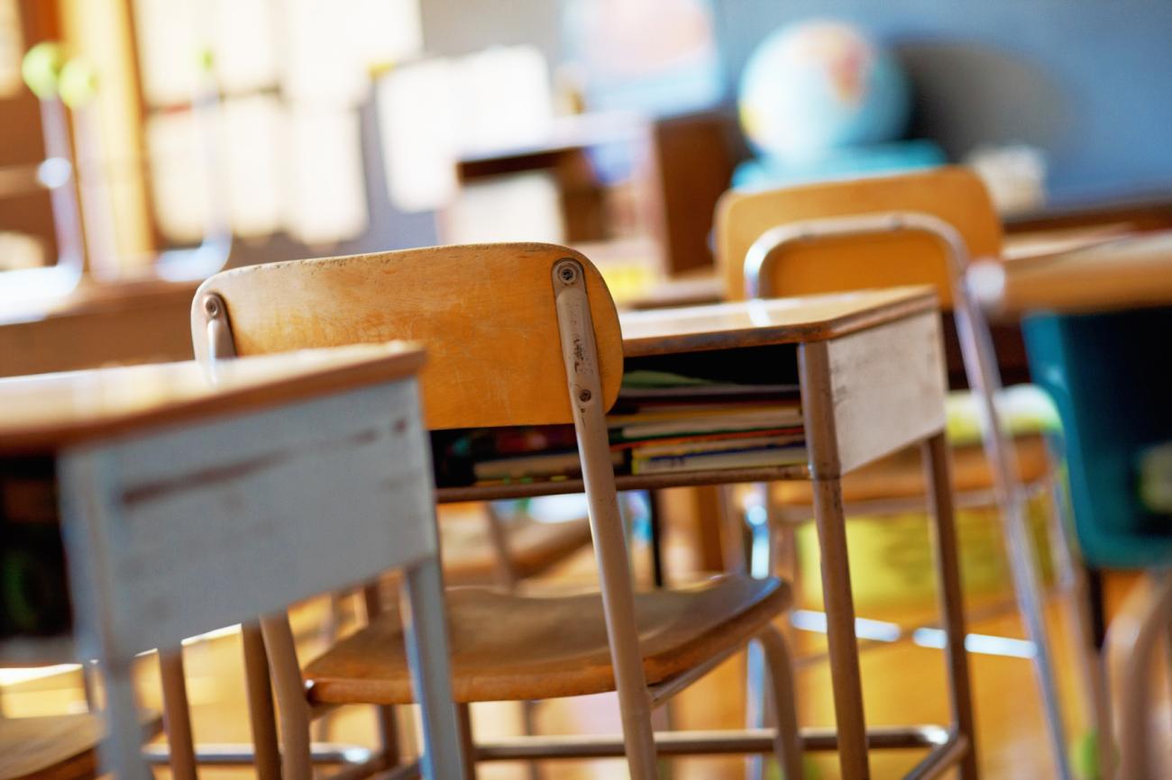 Picture of empty desks