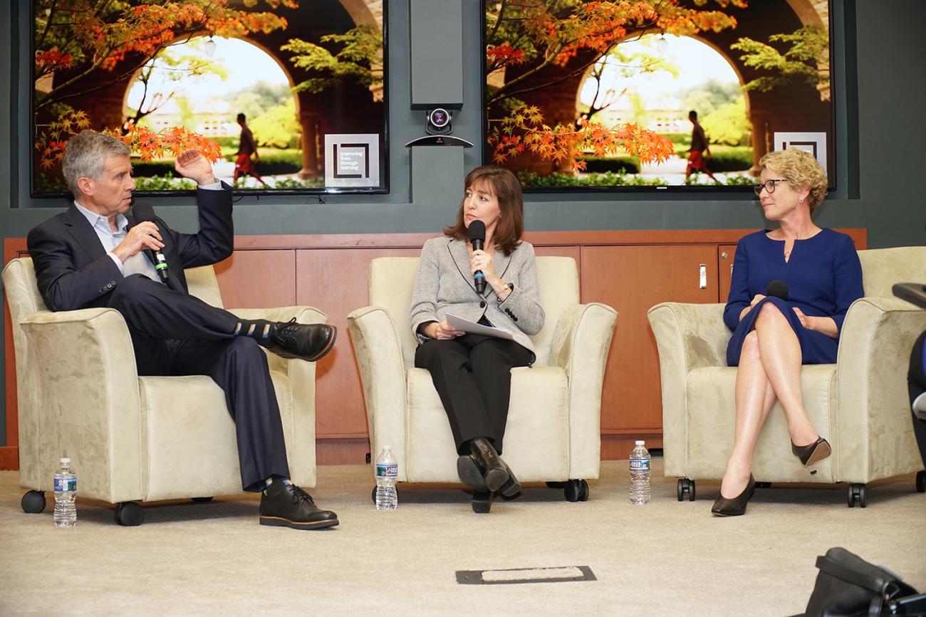 Dan Schwartz, Denise Pope, and U.S. Rep. Chrissy Houlahan