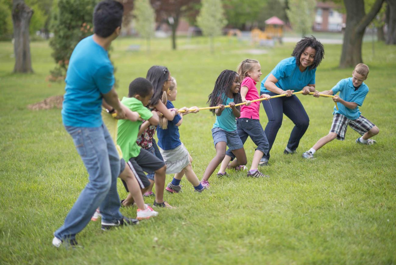 Photo of summer camp tug-of-war