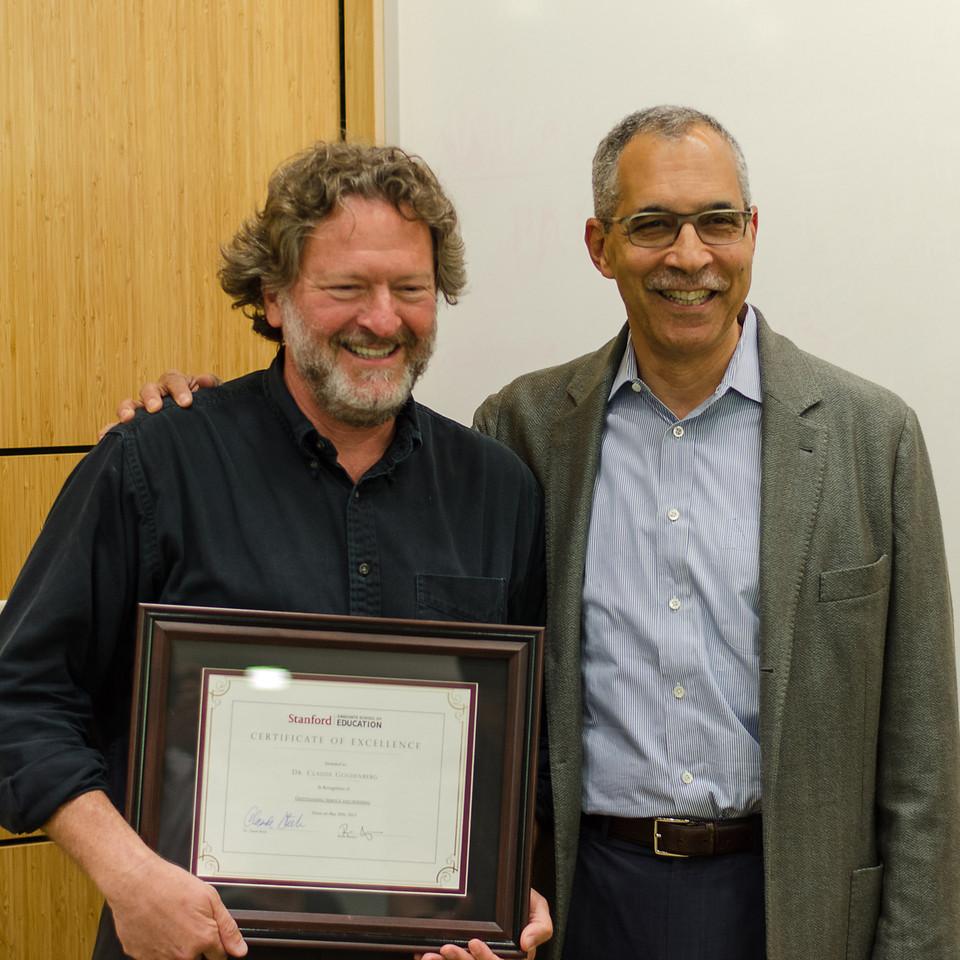 Claude Goldenberg and Claude Steele (Photo by Chris Wesselman)