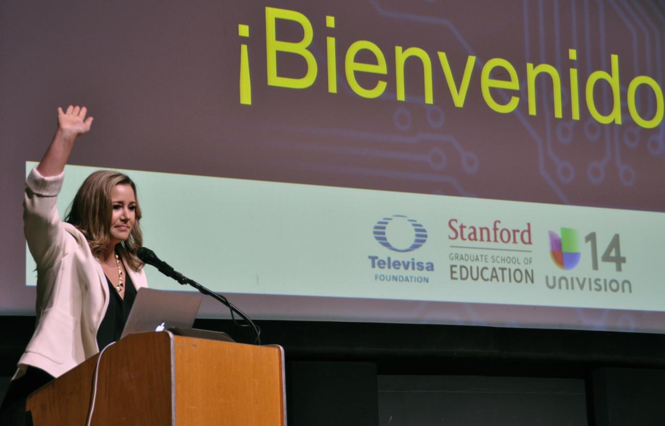 Kira Vilanova of Univision 14 at "Latin@s in STEM."