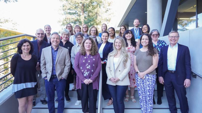 DREME Network members and affiliates who appeared on panels or hosted exhibits gathered after the event on the Stanford campus. (Photo: Marc Franklin)