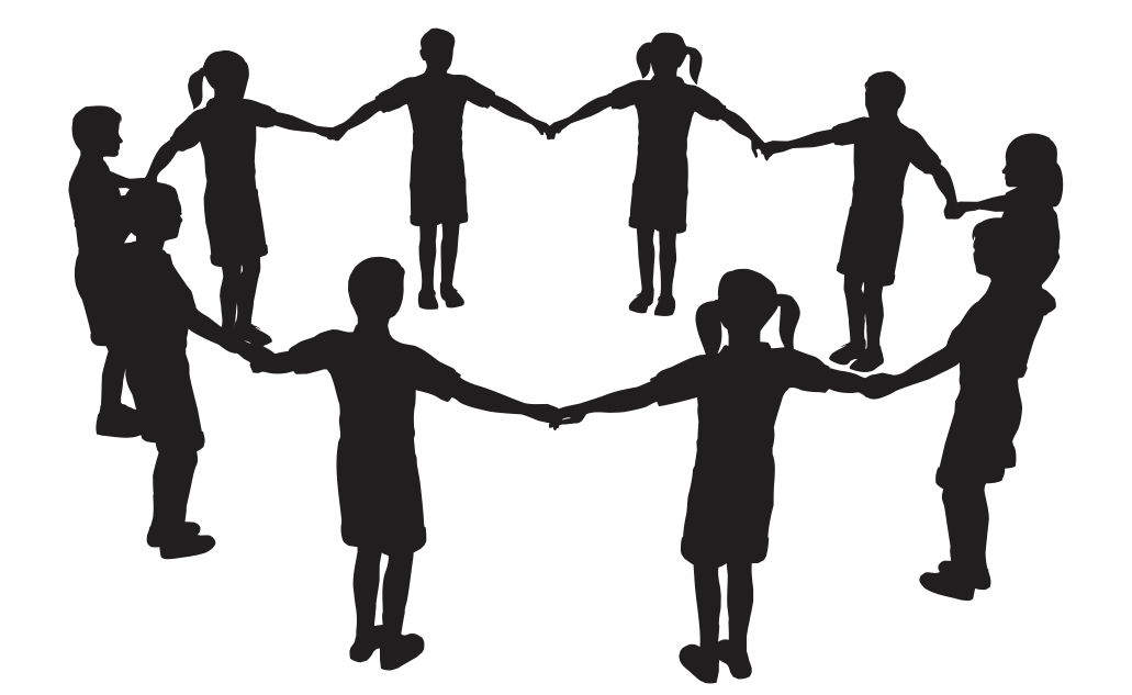 Image of kids holding hands in a circle