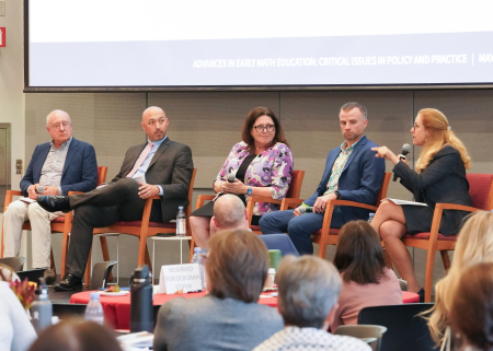 Deborah Stipek speaks on a panel about state policy and early childhood education