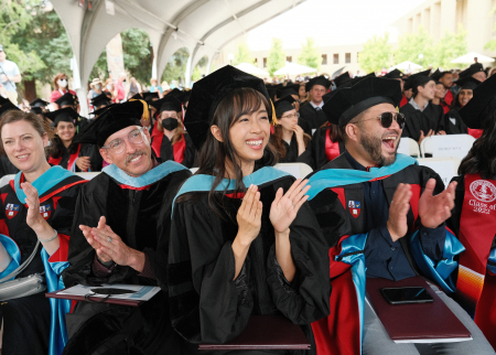 Photo of students at the Stanford GSE Diploma Ceremony.