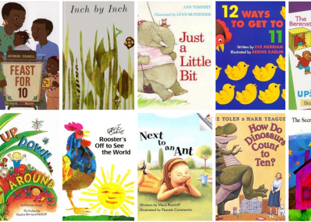Summer Reading List Math Picture Book Collage