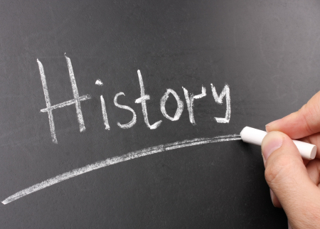 Image of the word "HISTORY" on a chalkboard