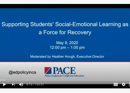 Opening slide for the PACE webinar on supporting social-emotional learning
