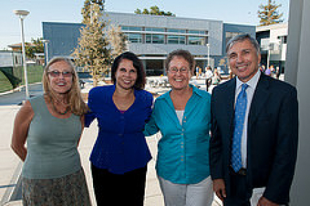 Deborah Stipek, Morgan Marchbanks, Linda Darling-Hammond and James Lianides (Photo by Steve Castillo)