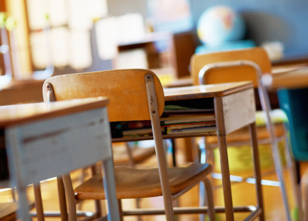 Picture of empty desks