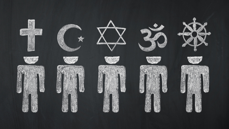illustration of different religions