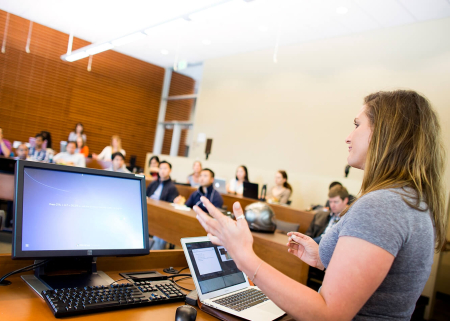 Everyone involved benefits from an educational system that uses grad students as instructors. (Photo: Elena Zhukova)