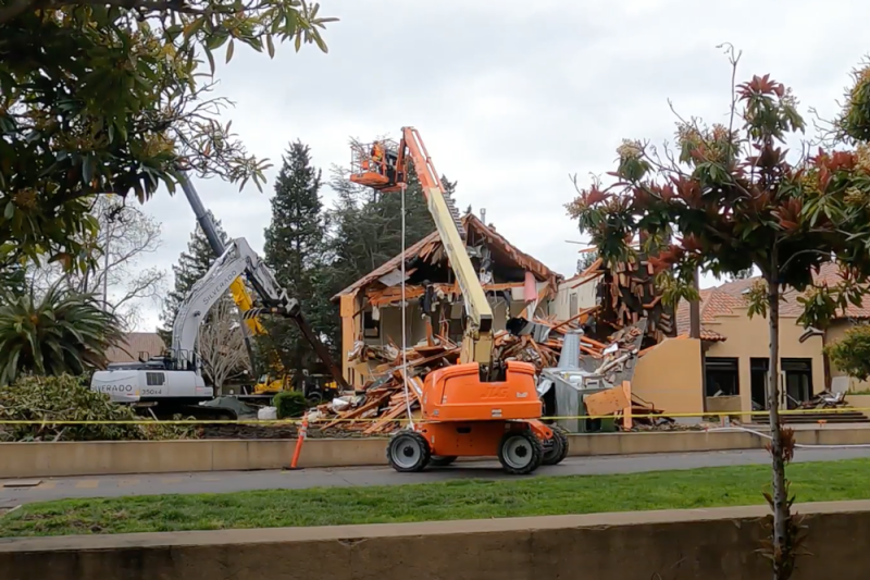 Demolition of the Barnum addition