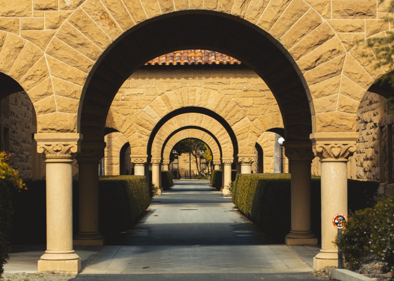 Columns of Stanford University. (Photo: Andrew Brodhead)