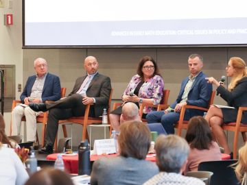 Deborah Stipek speaks on a panel about state policy and early childhood education