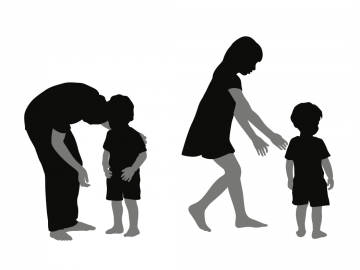 Image of parents and young kids