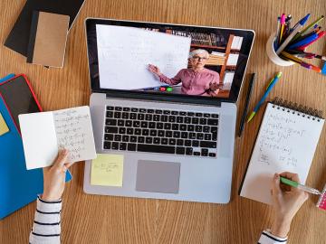 Photo of remote learning setup