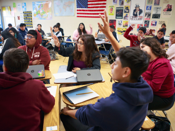 Students in a classroom in Salinas, CA