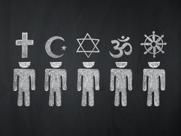 illustration of different religions