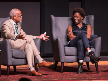 Picture of Harry Elam and Jacqueline Woodson by Steve Castillo